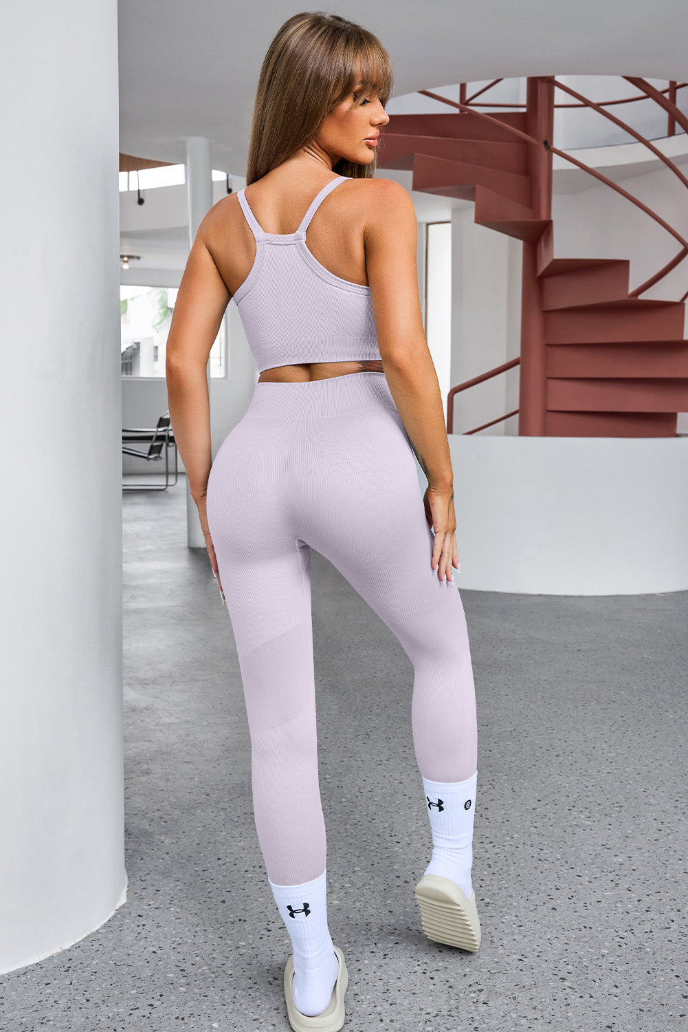 Cropped Active Top and Pants Set - HOORR