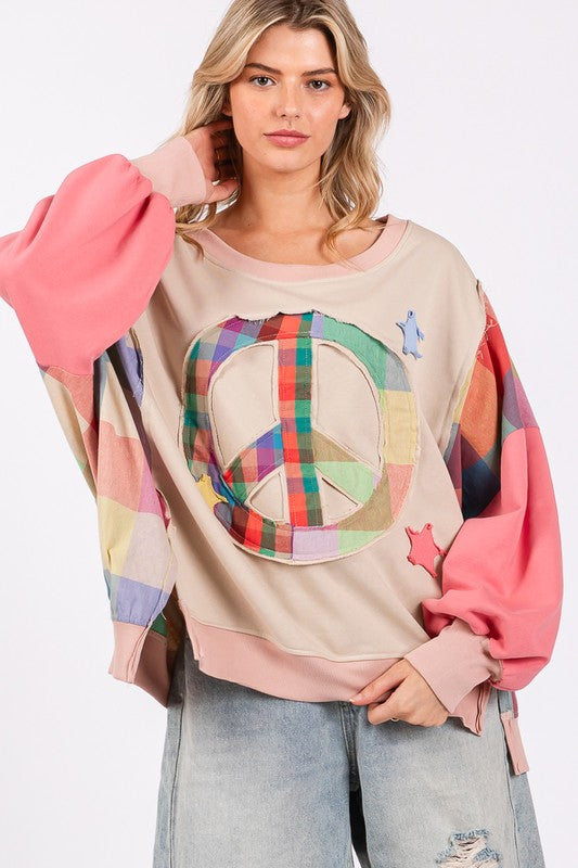 Peace Patch Dropped Sweatshirt - HOORR