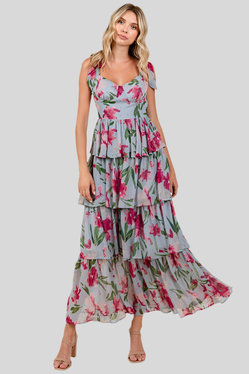 Floral Sweetheart Maxi Dress