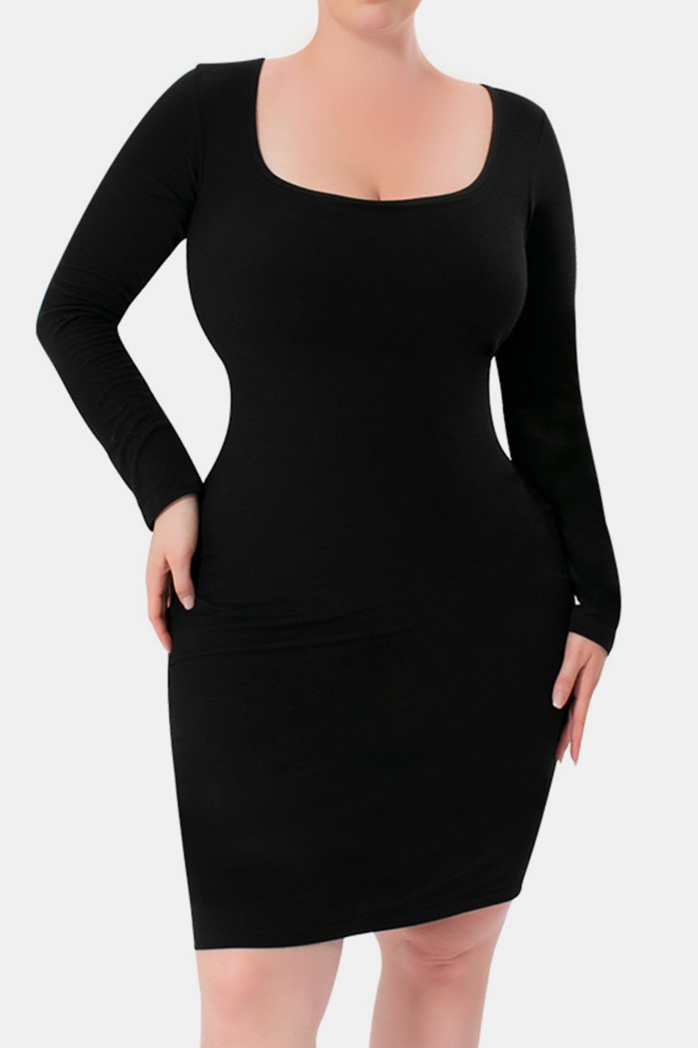 Shape-wear Square Neck Dress - HOORR