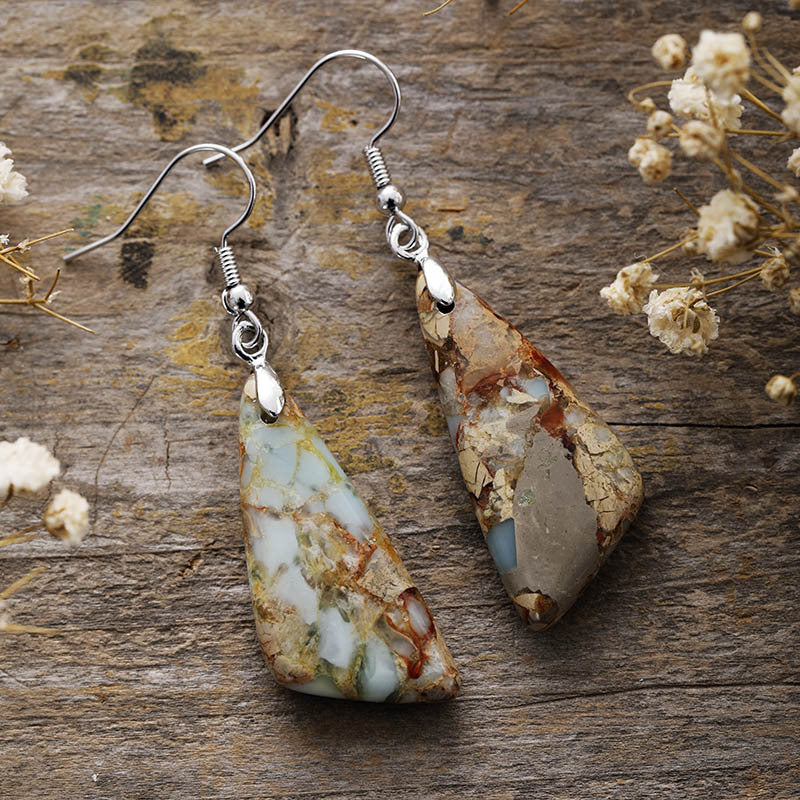 Emperor-Stone Geometric Earrings - HOORR