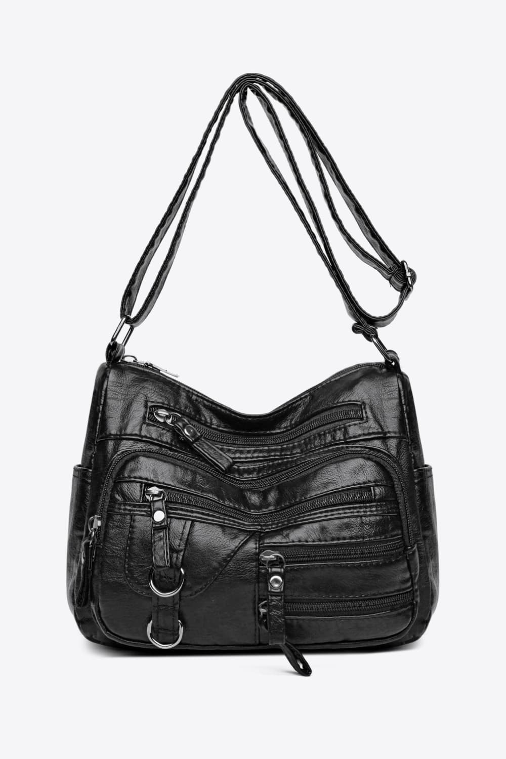 Multi-Pocket Leather Crossbody Bags - HOORR