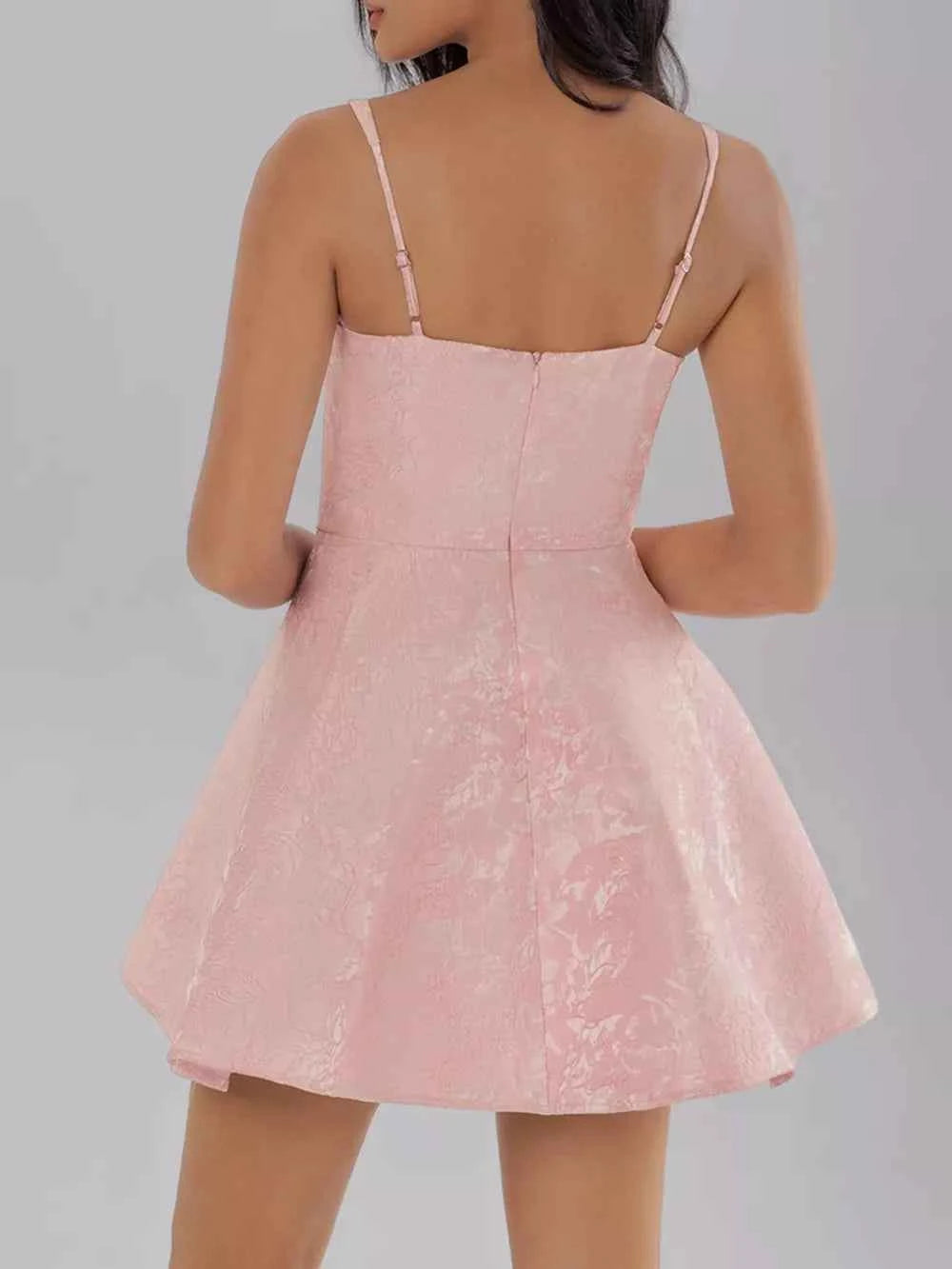 Satin Mini Cami Dress with Bow