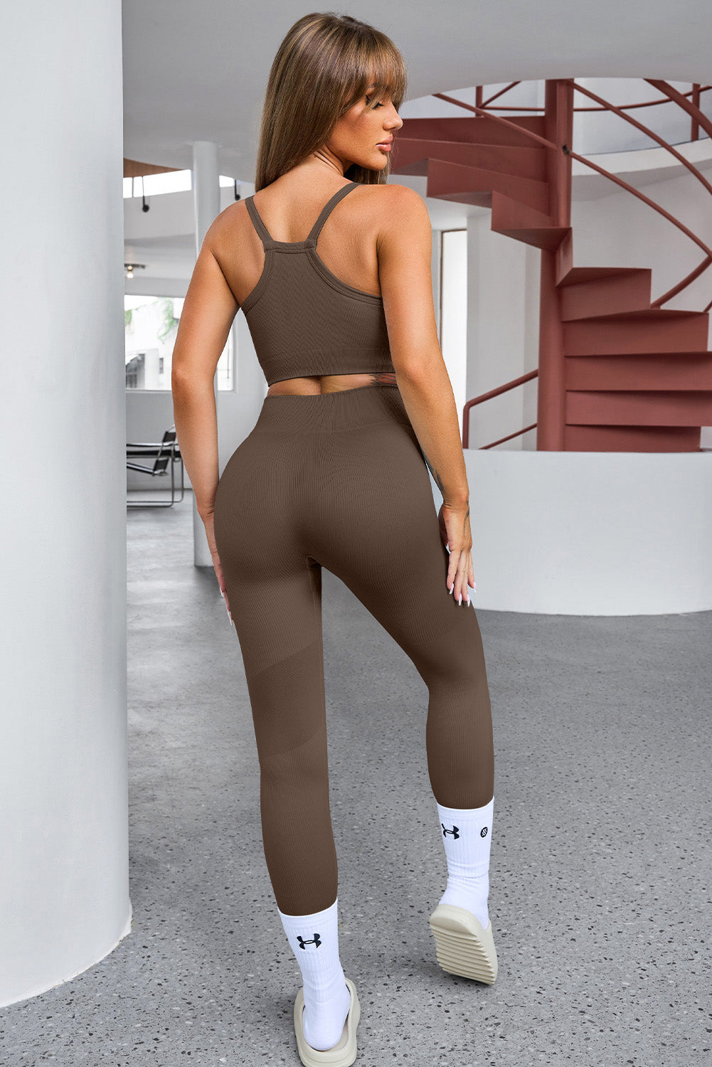 Cropped Active Top and Pants Set - HOORR