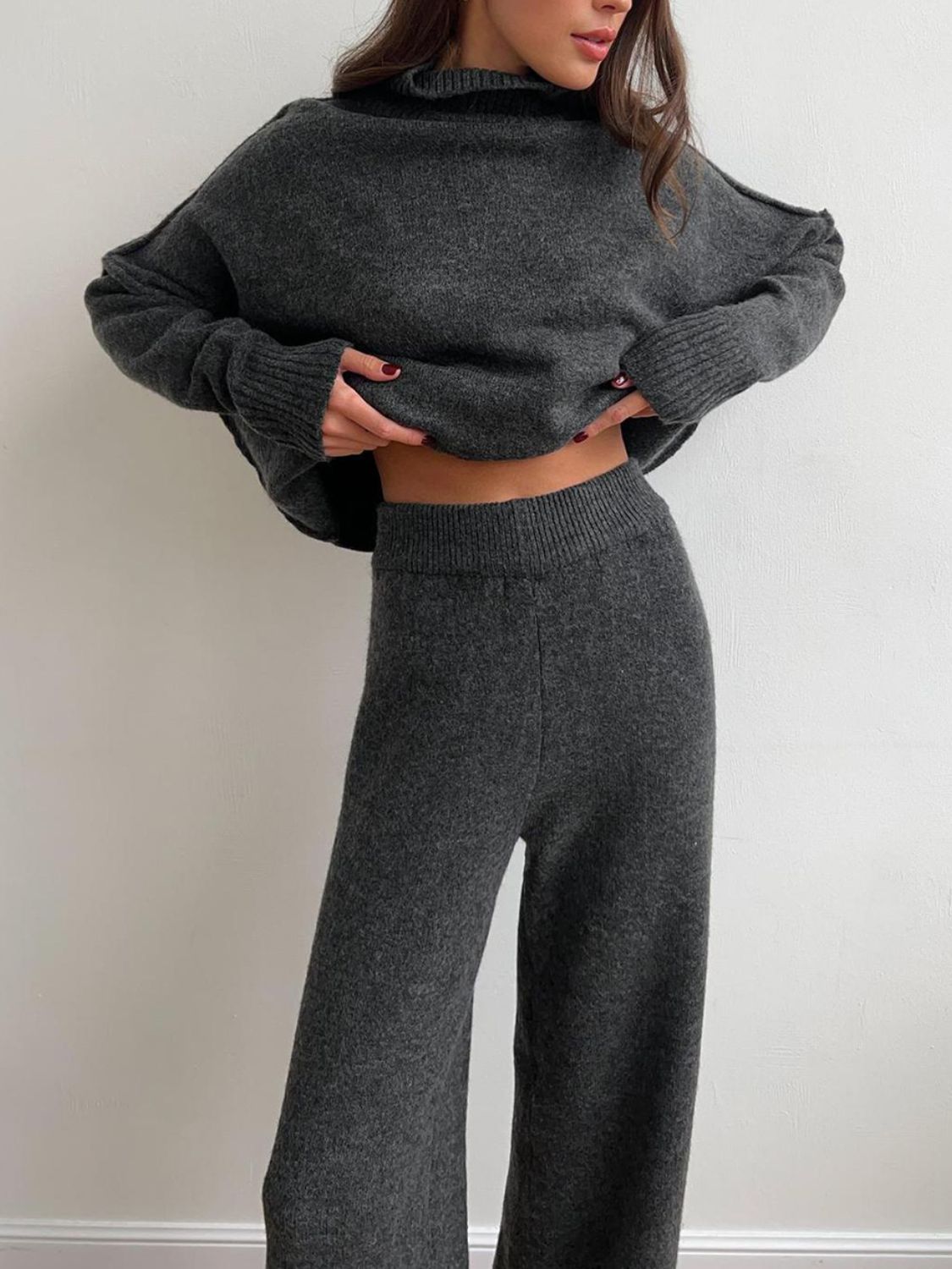 Turtleneck Top and Pants Sweater - HOORR