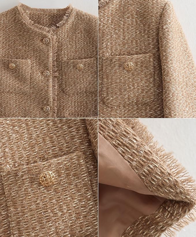 Raw Hem Pocketed Jacket