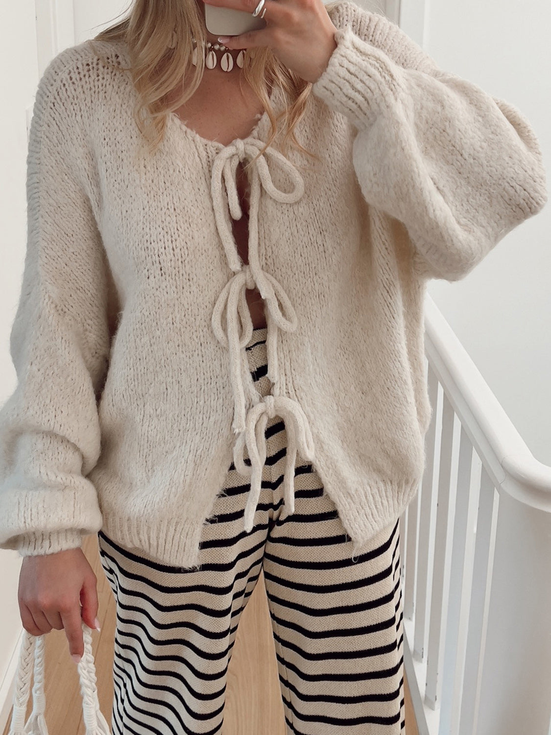 Tied Shoulder Cardigan - HOORR