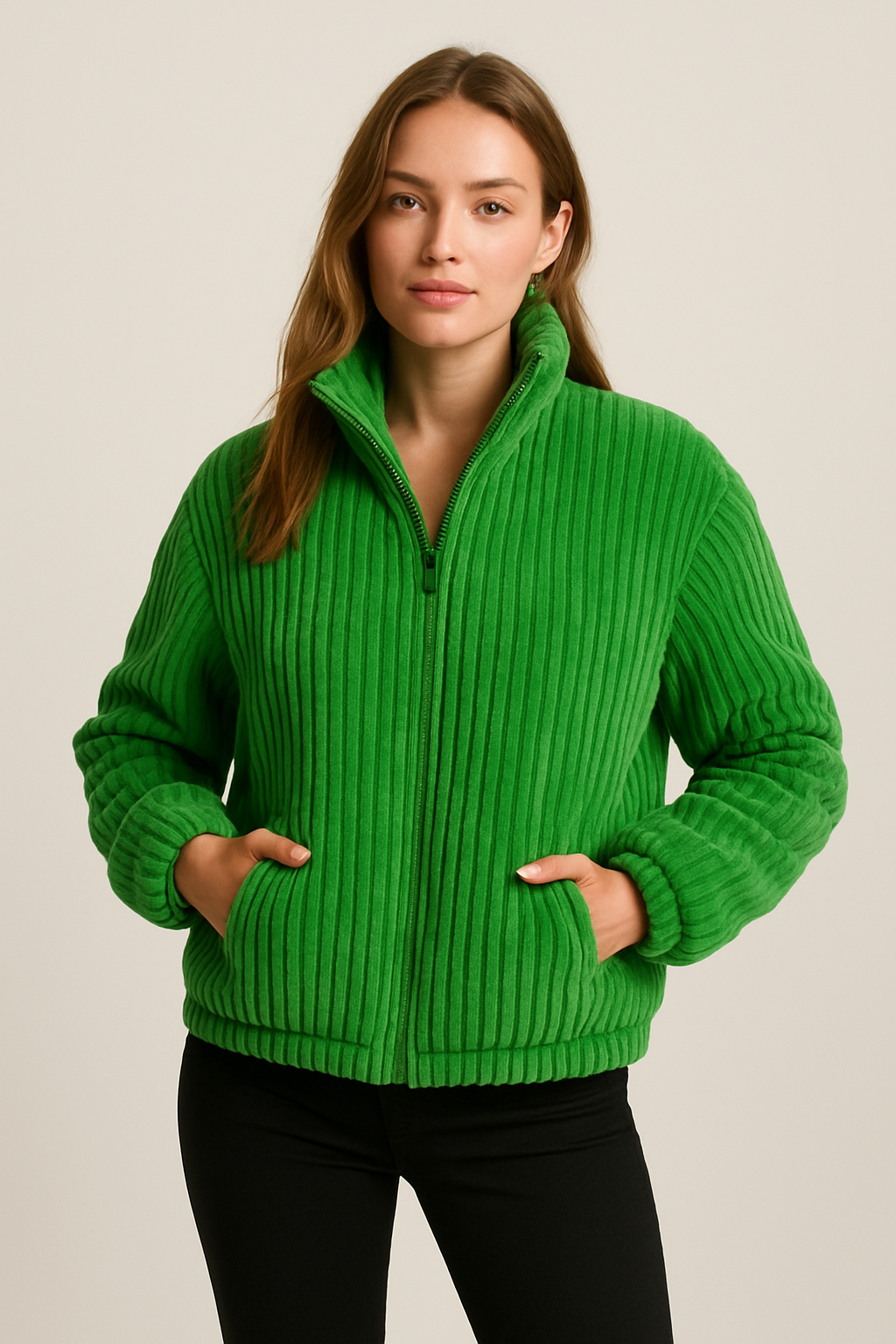 Plus Size Turtleneck Winter Coat