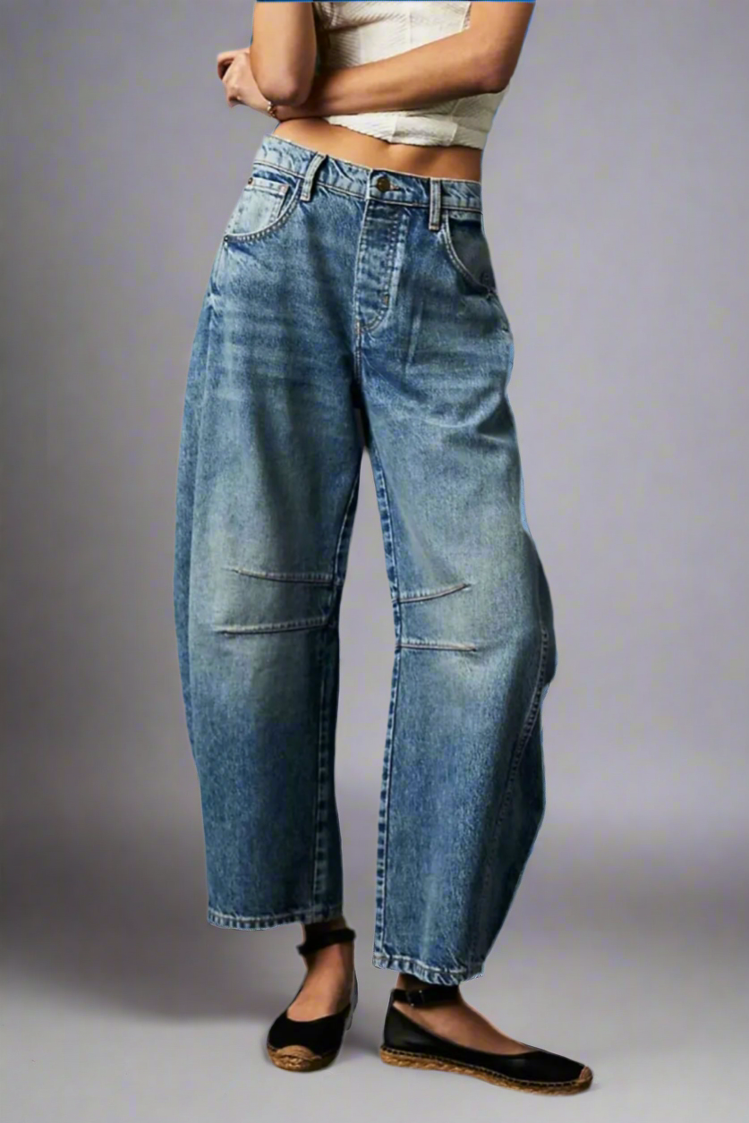 Wide Leg Pockets Jeans