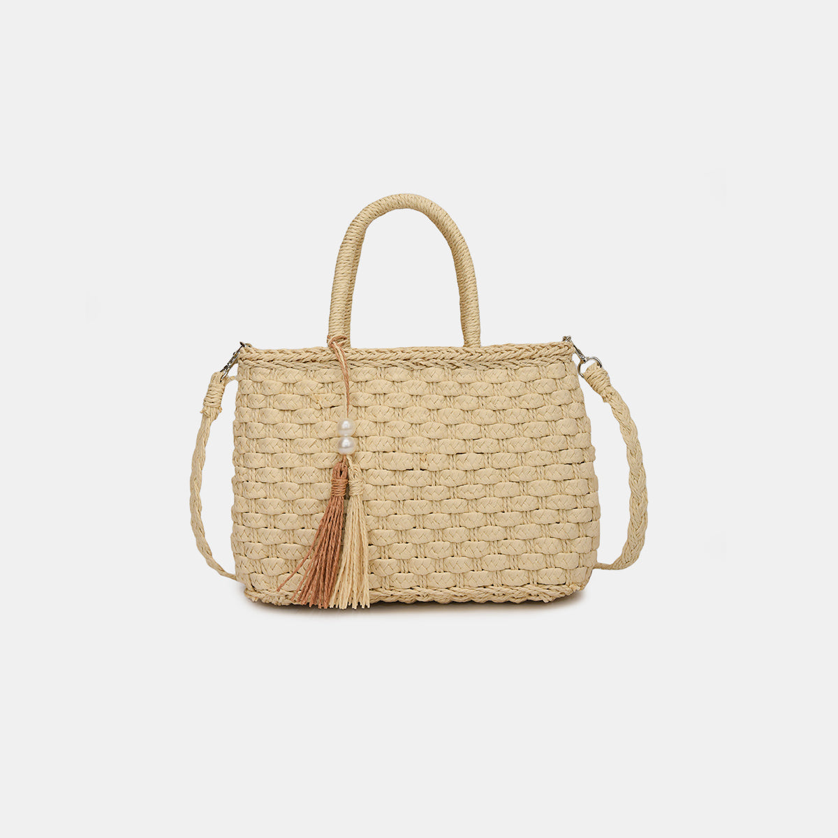 Braided Strap Weave Shoulder Bag - HOORR