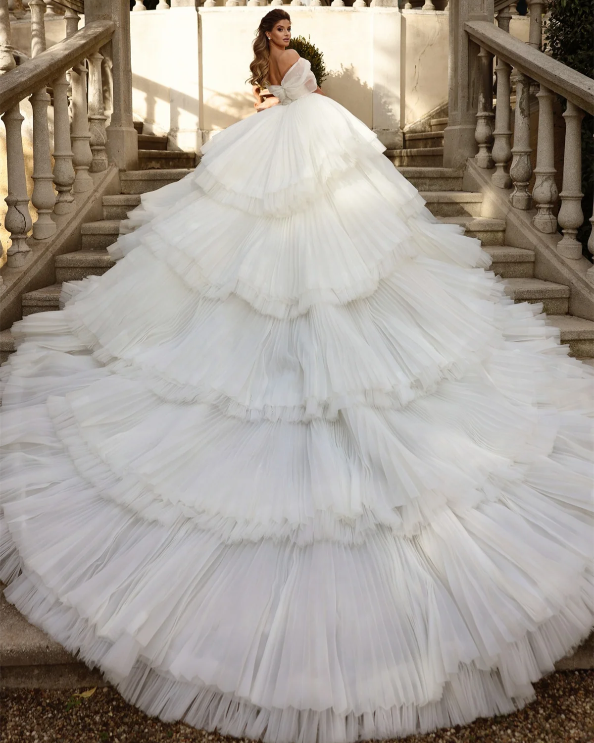Voluminous Sweetheart Wedding Gown