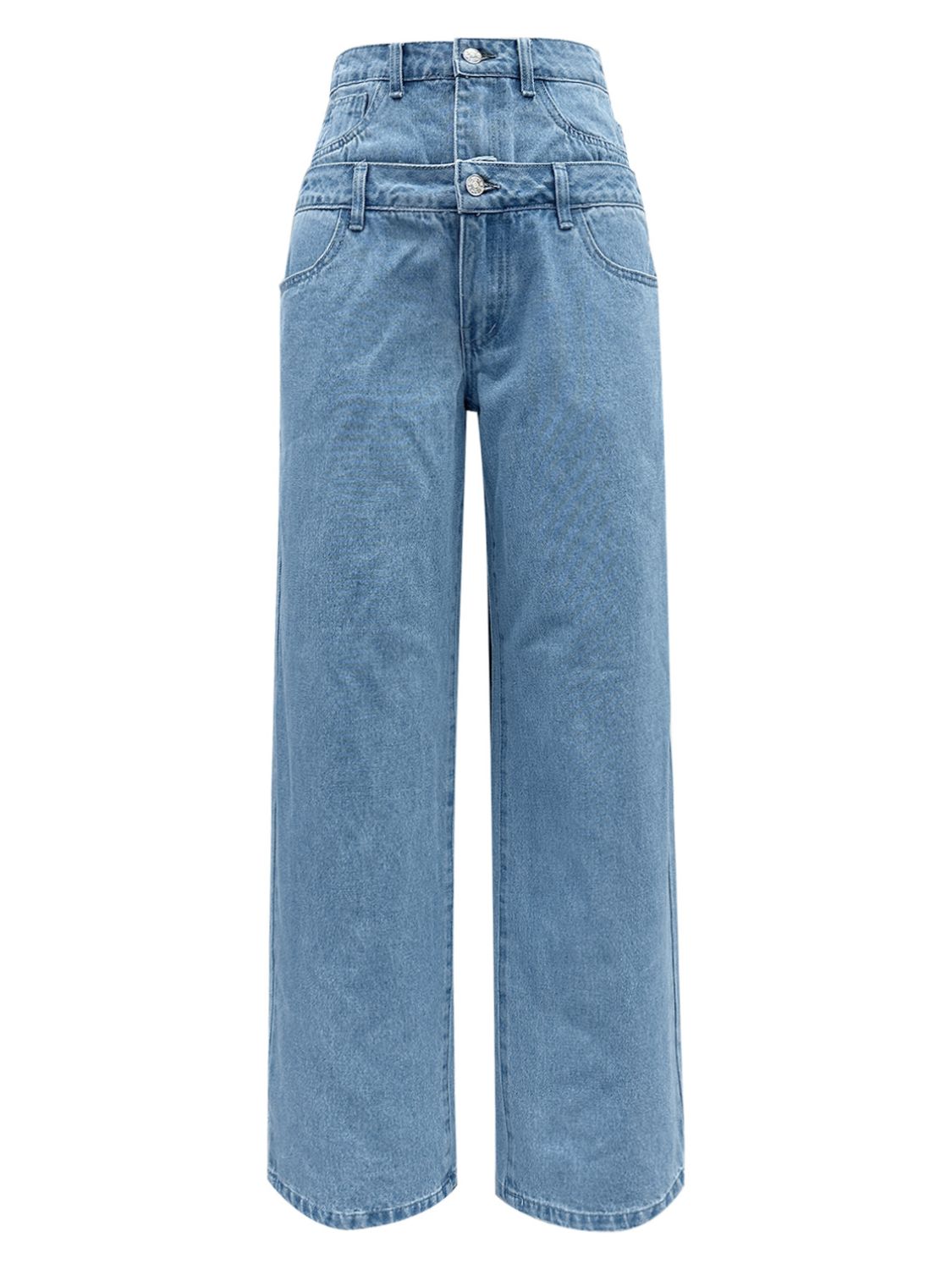 Unique Pattern High Waist Jeans - HOORR