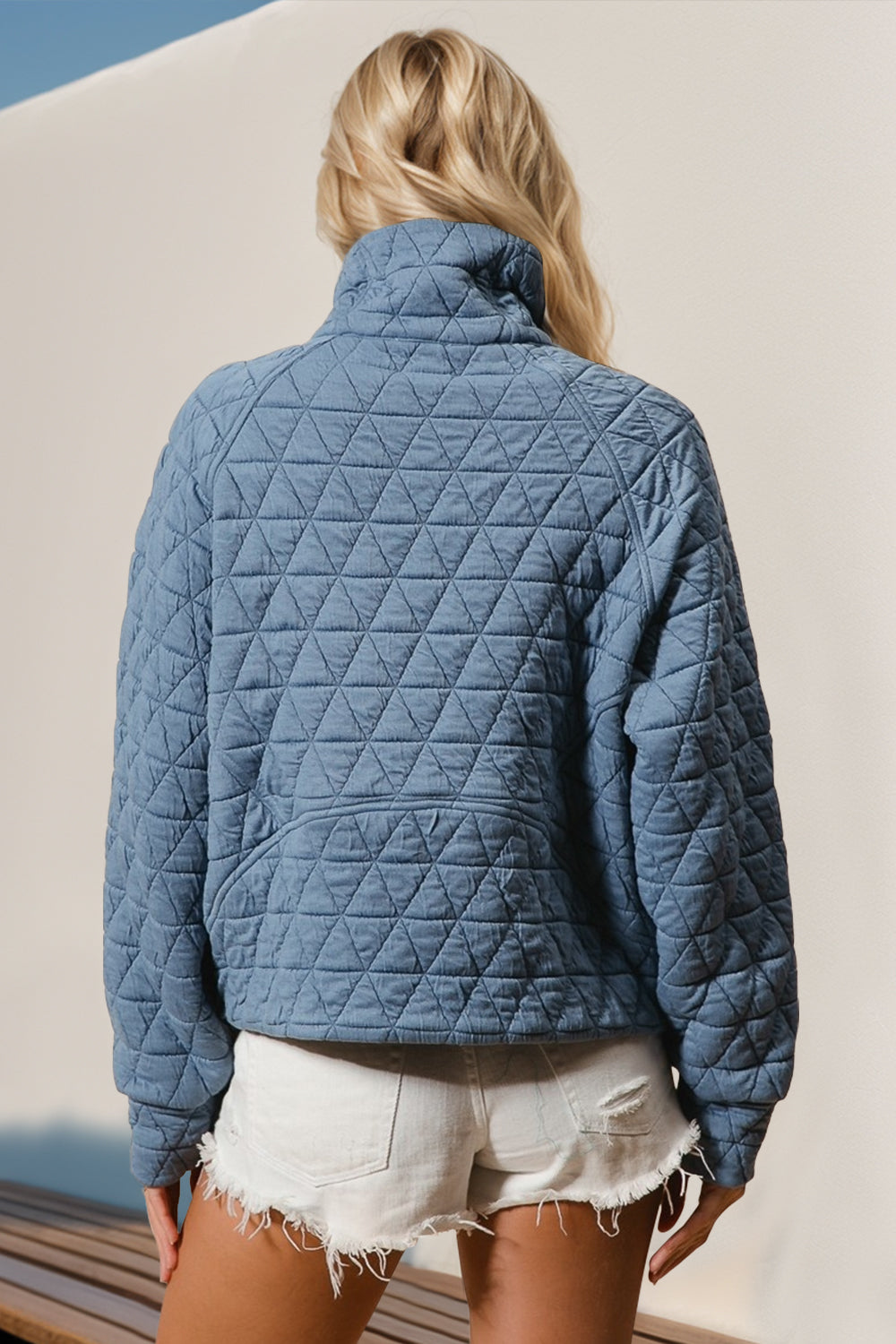 Quilted Sweatshirt with Pocket - HOORR