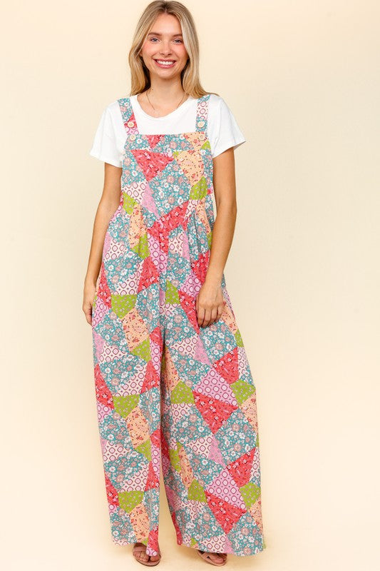 Printed Overalls with Pockets