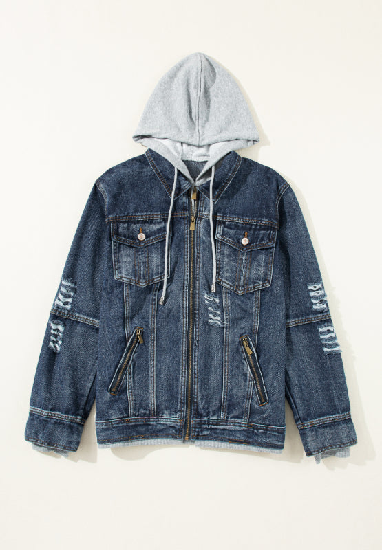 Zip-Up Denim Jacket