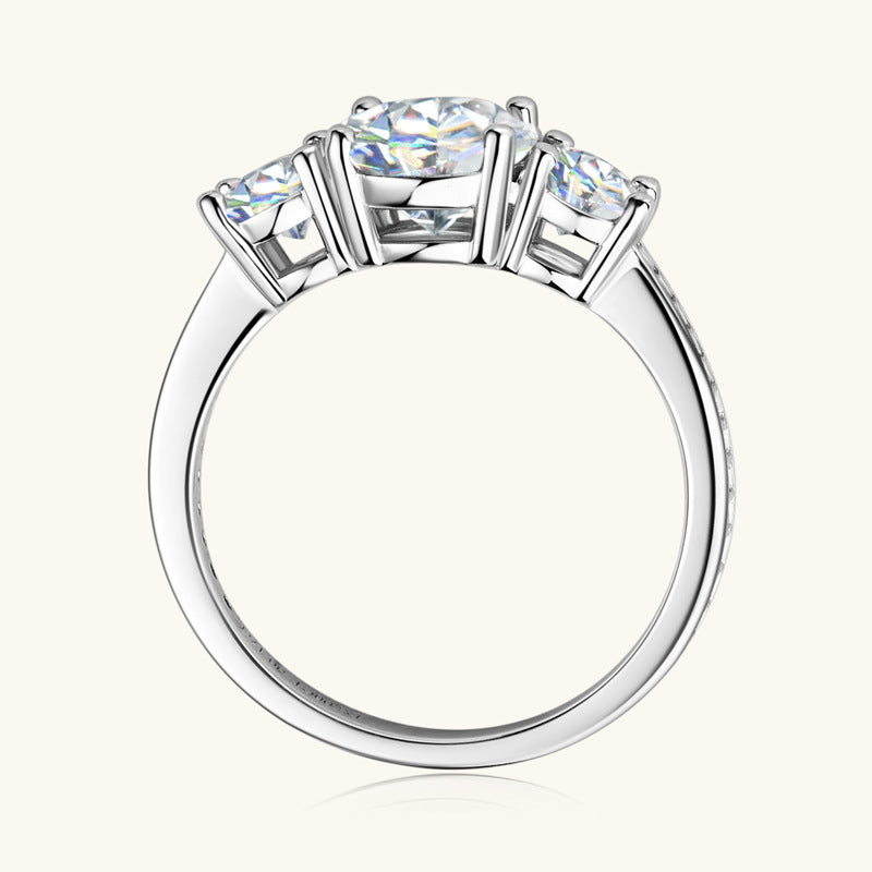 3 Carat Moissanite 925 Sterling Silver Ring - HOORR