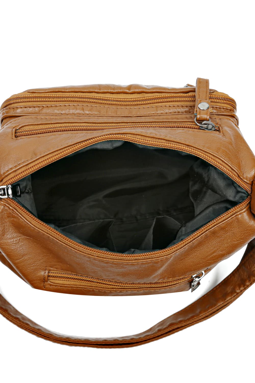 Multi-Pocket Leather Crossbody Bags - HOORR