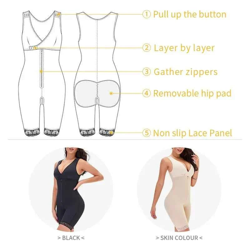 Trim Shapewear with Zipper